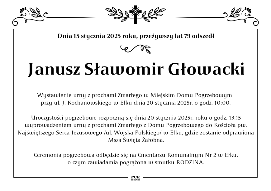 Janusz Sławomir Głowacki - nekrolog